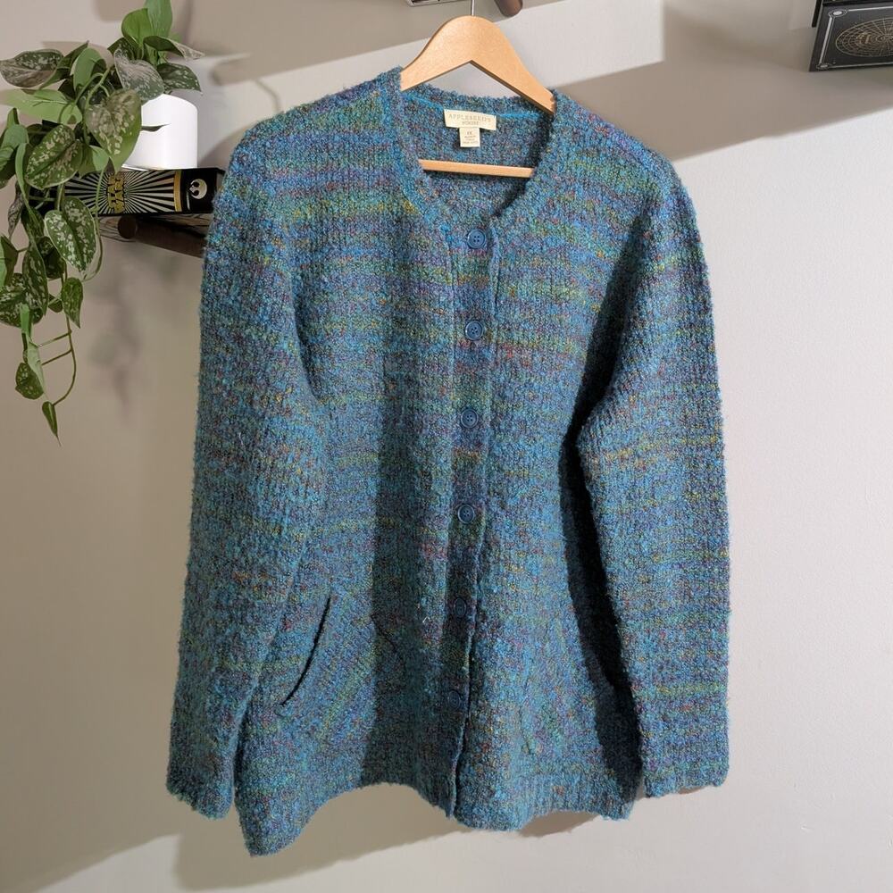 Appleseeds | Marled Knit Button Front Cardigan | Size 1X